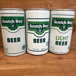 Lot Of 3 Vintage Scotch Buy Beer cans -Pull Tab 12 OZ